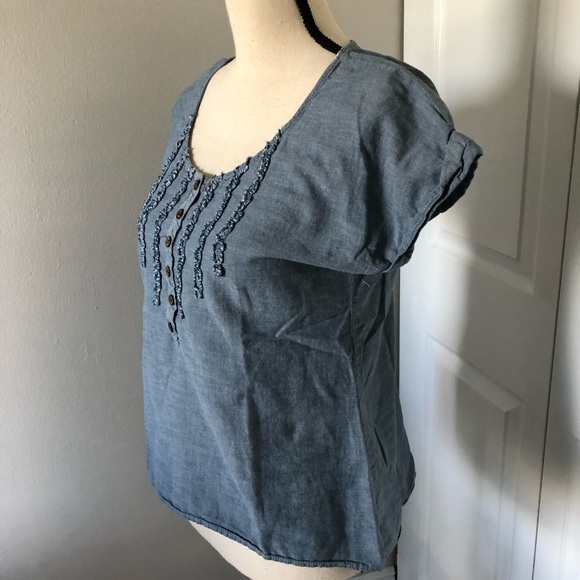 ❤️3X20 DREAM OUT LOUD CHAMBRAY LADIES TOP/ M - Picture 6 of 12